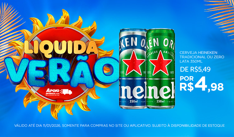 Cerveja Heineken 350ml até 11/01